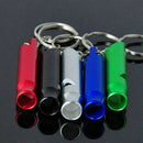 5x Camping Hiking Survival Aluminum Alloy Emergency Whistle With Keyring
