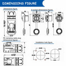500V 12V / 24V IP67 round plug, socket, connector plug with cover waterproof Gw