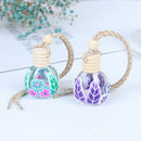 1Pc Empty Glass Colorful Bottle Car Hanging Perfume Bottle Home Ornam JR