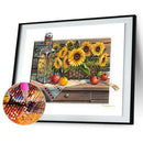 Diamond Painting Sunflower Basket Full Round Rhinestone Picture DIY 40x30cm
