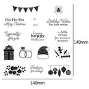 Transparent Silicone Seal Stamp for DIY Christmas Series Embossing (B) A