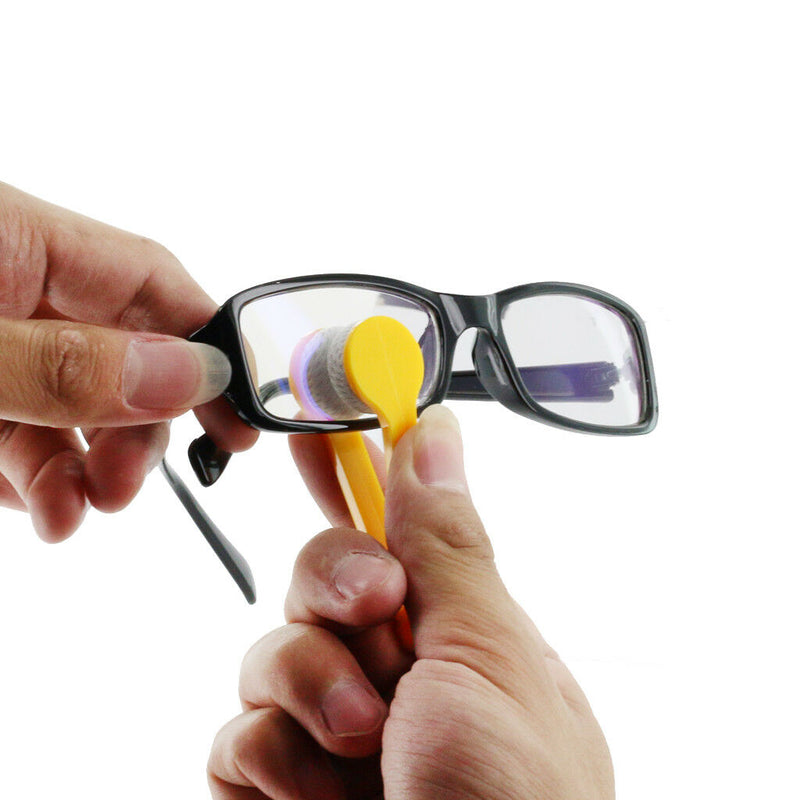 Sunglasses Eye Glasses Spectacles Microfiber Cleaner Cleaning Brush Wipe Kit