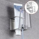 Stainless Steel Toothpaste Dispenser Toothbrush Holder No-Punch Adhesive E6J0
