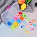 100pcs Mini Knitting Crochet Mix Colors Mini Case Locking Stitch Plastic Mark BX