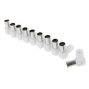 10 Pcs Angled RF Female Connector For Coaxial Cable TV Antenna