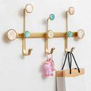 Creative Wrought Iron Rack Coat Hook Wall Storage Shelf Multi-Purpose Hooks