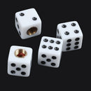 4 Pcs Car Vehicle Dice Design Tire Valve Wheel Stem Caps Covers