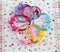 50 Pcs Assorted Elastic Rubber Hair Rope Band Ponytail Holder for Kids Girl LJAU