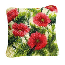 Flower Latch Hook Kit Unfinished Crocheting Rug Yarn Cushion Embroidery Pillow
