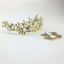 Bridal Crystal Headbands and Earrings Set Crown Tiara Wedding Accessories