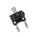 New BNC female jack to two dual Banana male plug RF adapter connector M&E