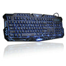 LED 3 Color Backlight/Crackle M-200 Multimedia Ergonomic USB Gaming Keyboar