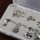 7Pcs Sewing Hemmer Foot Domestic Cloth Strip Rolled Hem Presser Foot Set