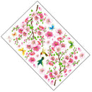 Pink Flowers Wall Stickers,Adhesive Art Decals, For Kids Room Birthday Gift
