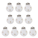 20PCS Wooden Dummy Clip Metal Pacifier Natural Wood Clips Wood Baby Round