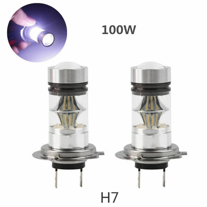 2X H7 LED Car Headlight High/Low 10000W 150000LM COB Kits Fog Lamp 6000K White