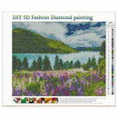 Full Diamond Diamond Embroidery Landscape Handmade Diamond Painting Village Z9H7
