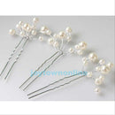 6Pcs New Wedding Bridal Bridesmaid Pearls Crystal Hair Pins Clips Comb Headband