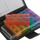 Plastic Pill Box Weekly Medicine Tablet Capsule Storage Case with Cutter Set