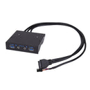3.5" 20Pin to 2 USB 3.0 Port HUB + HD Audio PC Floppy Expansion Front Panel