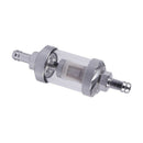 Universal Chrome Glass Fuel Petrol crude oil engine Inline Filter 5/16 "8mm