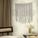 1X(Macrame Wall Art Hand-Made Dyed Cotton Wall Hanging Tapestry And Lace Fa
