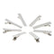 300x Single Prong 6x55mm Iron Alligator Hair Clips Flat Top with Teeth