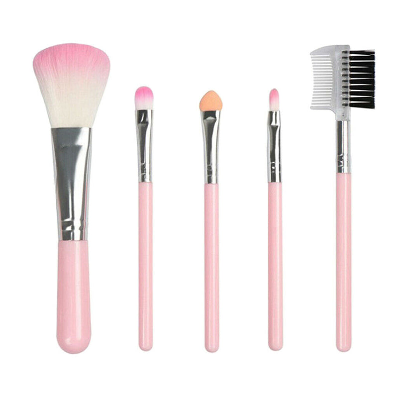 5 Pcs Makeup Brushes Premium Synthetic Foundation Powder Concealers Eye Shadows