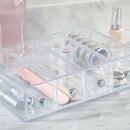4 Plastic Vanity, Compact Narrow Storage Organization Drawers Set for Cosme