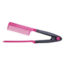 Salon hair hairdresser DIY hair design hair straight folding type V comb ro K6C6