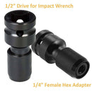 1/2" to 1/4" Drive Socket Adapter Reducer Air Impact Screwdriver Bits Chuck