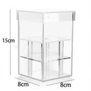 Clear Acrylic Rose Flower Box Makeup Organizer Artificial Flower Bouquet Fl Q3R7