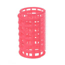 12 Pcs Pink Plastic Makeup DIY Hair Styling Roller Curlers Clips