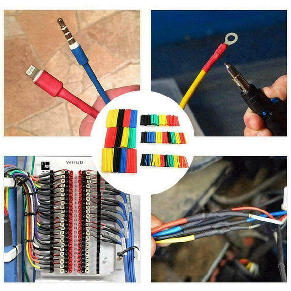 328Pcs Assorted 2:1 Heat Shrink Tubing Tube Cable Sleeving Wrap Wire Kit 8-Size