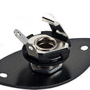 Electric Guitar Bass Cigar Box Parts Jack Plug & Socket Plate Oval with Mounting