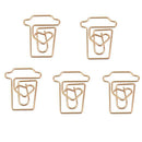 Coffee Cup Mug Shaped Paper Clips Metal Note Clips For Office School Weddin U6M3
