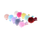 10 Pcs/lot Korean Net Yarn Ball Girls Small Lovely Solid Hairclip Kids Hairp  OZ