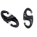 2PCS S Shaped Carabiner EDC Gear Snap Spring Clips Hook  SE E4 JR