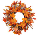 Maple Leaf Pumpkin Berry Wreath Halloween & Christmas Door Home Decor 45Cm