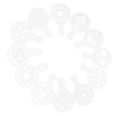 12pcs Coffee Barista Stencils Template Strew Flowers Duster Spray Symbol