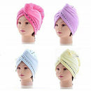 4PCS Soft Dry Hair Shower Cap For Fiber Material 4 Piece Set Of Wrapped Towel