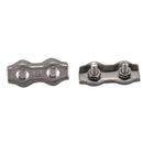 10 Pcs 3mm Duplex Clips Stainless Steel Wire Cable Rope Grips Clamps Calipe