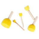Wood Handles Painting Drawing Sponge Toys Graffiti Round Paint Brush