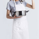 Adjustable Bib Apron Thicker Version Waterdrop Resistant With 2 Pockets Coo Q7E6