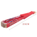 Chinese Style Flower Pattern Plastic Frame Folding Hand Fan Red