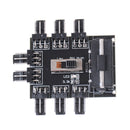 New PC IDE Molex 1 To 8 Way Splitter 3-Pin Cooling Fan Hub Power Socket AdaptLJ