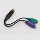 Dual PS2 Female To USB 2.0 Male-Converter Adaptor Cable Wire For Mouse Ke LNP