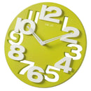 Contemporary Hollow Out Number Design Analog Clock with 12H Display Green
