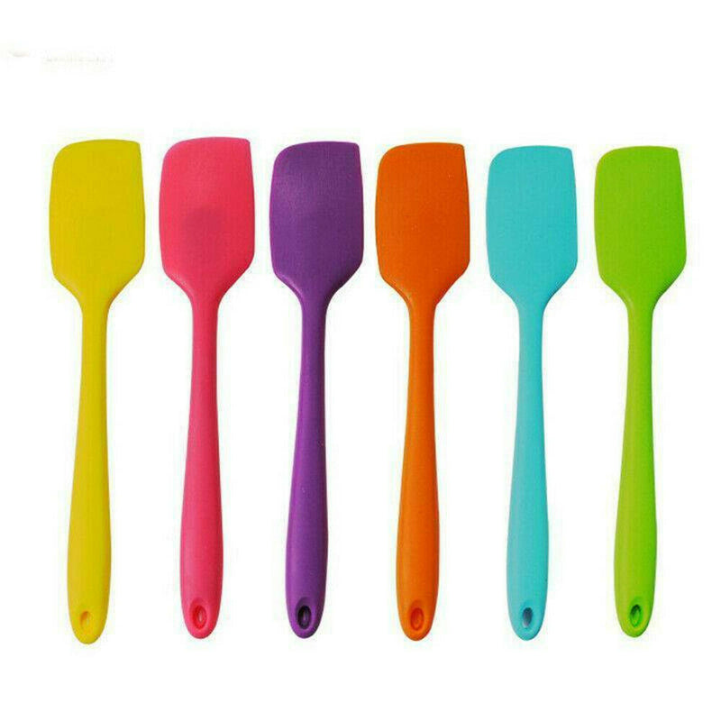 1*Heat Resistant Non-Stick Silicone Spatula Flexible Rubber Scraper Kitchen Tool