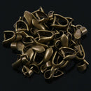 25 Bronze Tone Pinch Clip Bail Beads 17x7mm(5/8x1/4 inch) A2C2